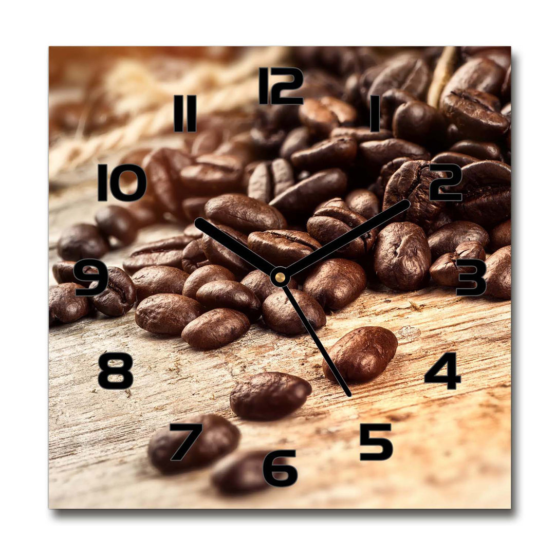 Analoge Wanduhr Coffee Beans 60 cm Geräuschlos