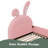 Twin Size Upholstered Rabbit-Shape Princess Bed-1487986506