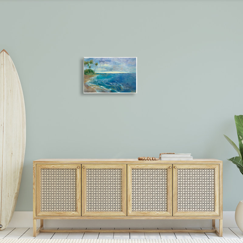 Art moderne sur plaque, motif tropical moderne par Scott Brems, H 13 po x l 19 po