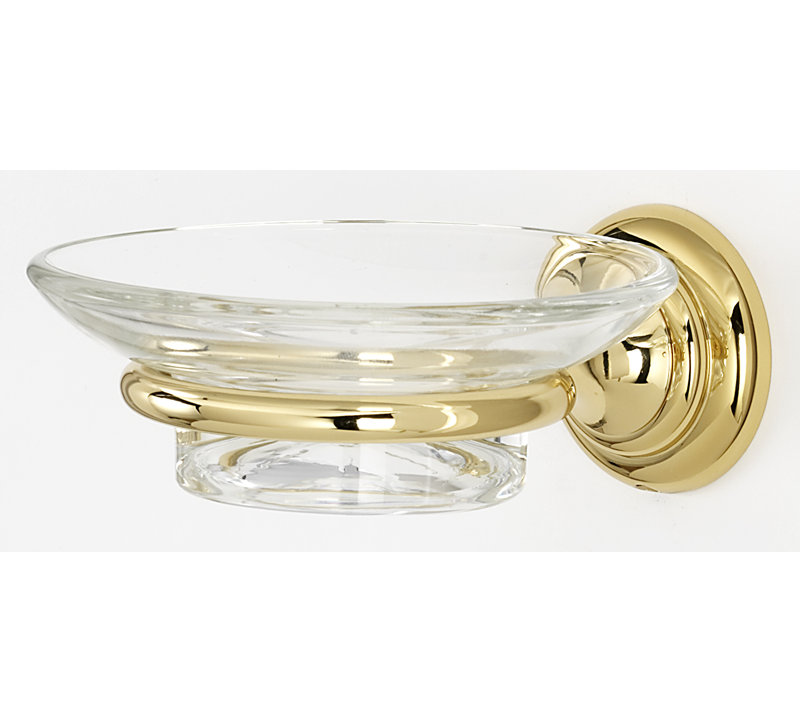 Soap Dish, Polished Brass