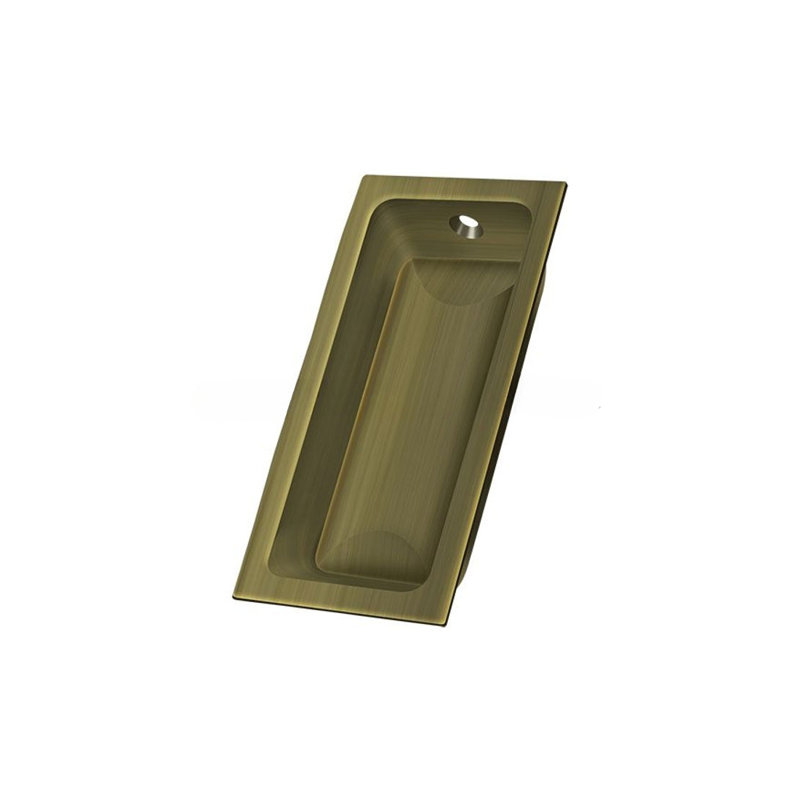 Flush Cup / Bin Pull, Antique Brass