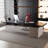 Black+Clear Rectangular Solid + Manufactured Wood+Acrylic with 2 drawers desk-618456242