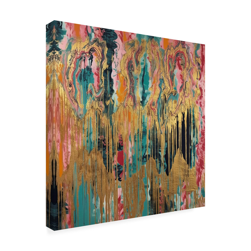 Peinture «Goree Abstract Enticements II» sur toile, H 24 po x l 24 po x P 2 po