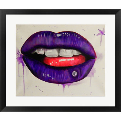 « 50 nuances de mauve », reproduction de peinture acrylique encadrée