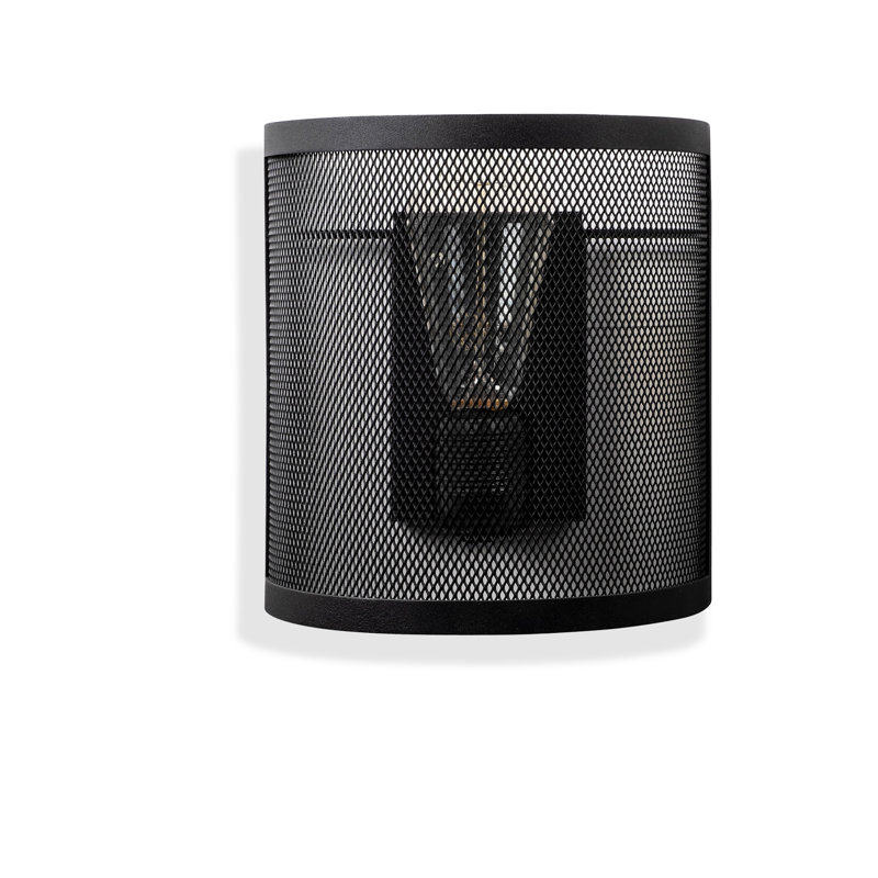 Metal Body Caged Flush Mount Wall Sconce