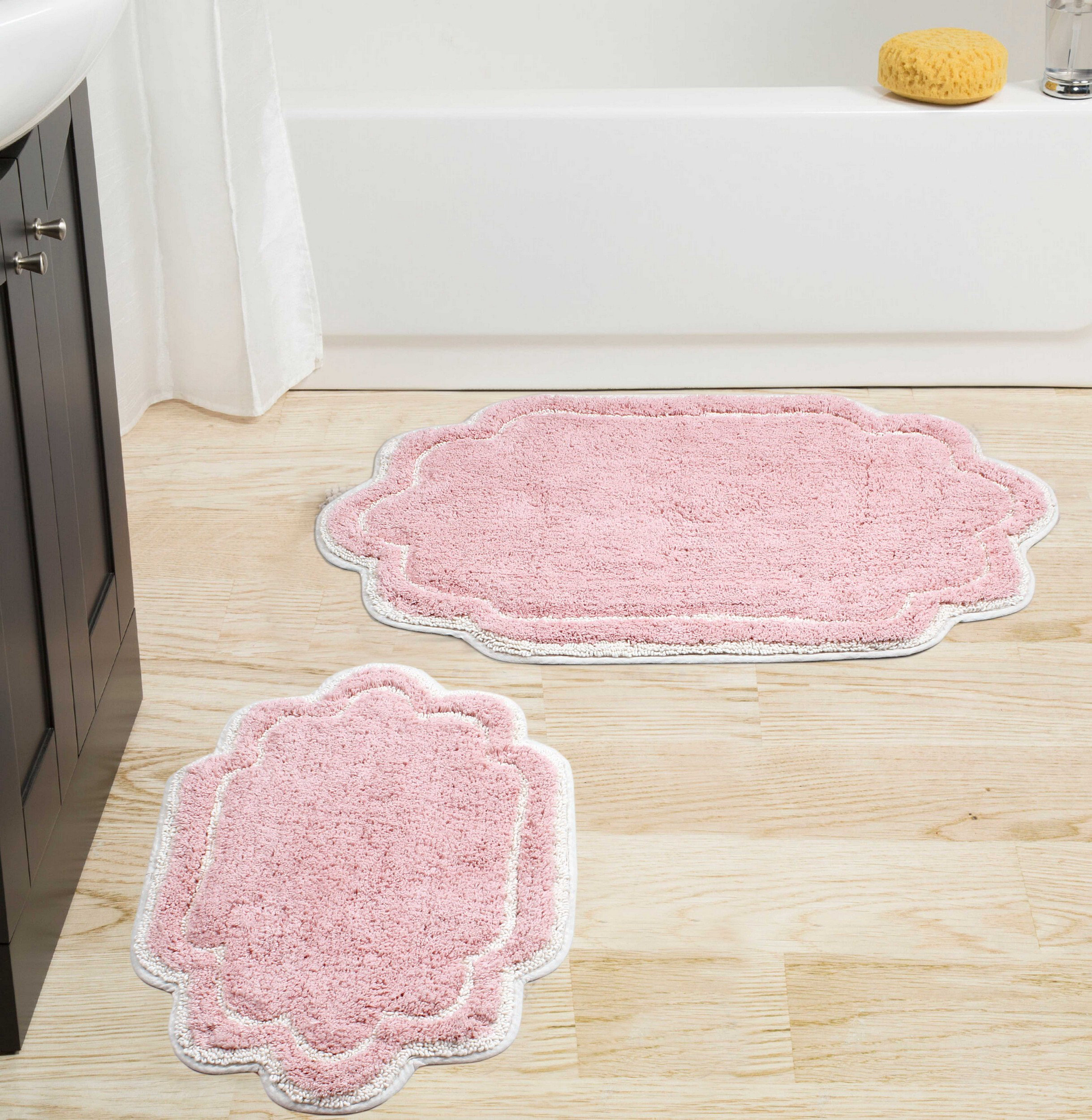 Adorable Animals Rectangle Non-Slip Fluffy Bath Mats Collection