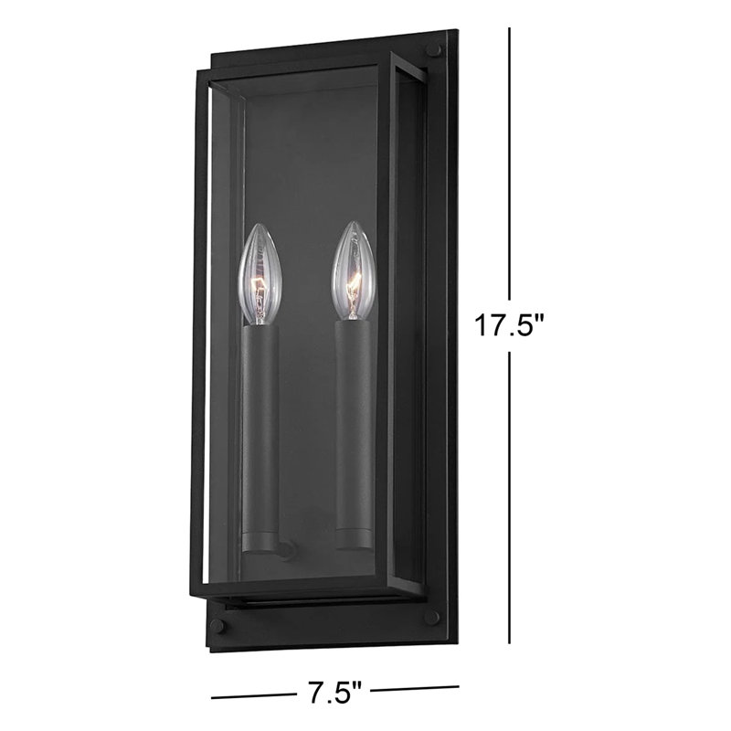 Cadboro Outdoor Wall Light, 17.5" H x 7.5" W x 4" D