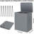 154L Double Laundry Hamper With Lid And Removable Laundry Bags, Large Dirty Clothes Hamper 2 Section Collapsible Laundry Basket Dorm Room Storage For Bedroom, Bathroom, College-728212960