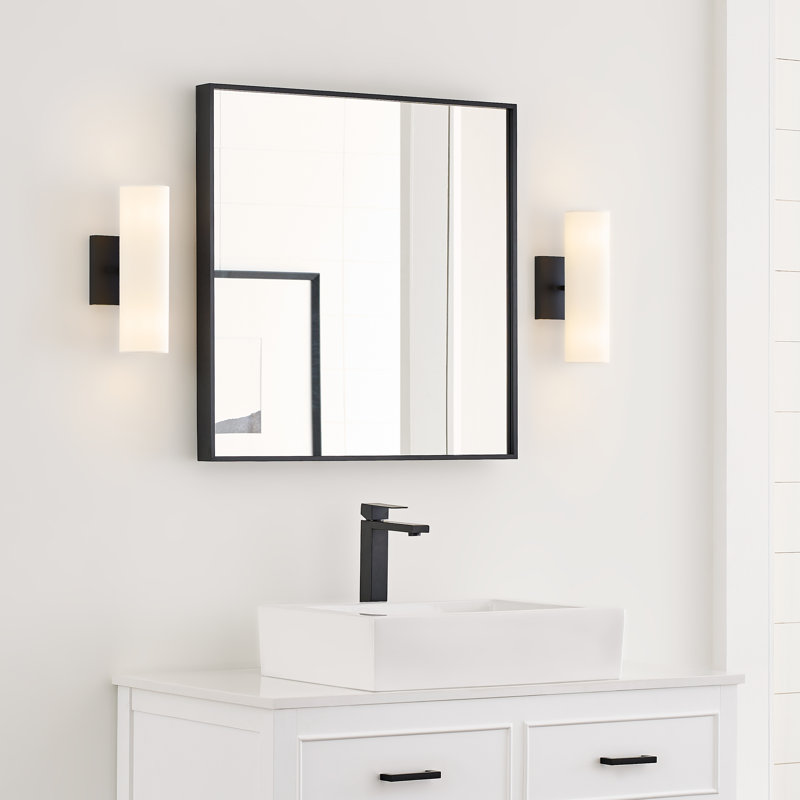Capalino 12" White Cylinder Modern Vanity Sconce