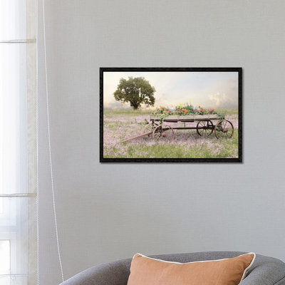 Flower Wagon at Sunset 1 Piece Wall Art on Canvas