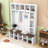 Minimalist Wood Hall Tree with Adjustable Shelves, Hooks, Shoe Storage and Bench for Entryway-1979765889