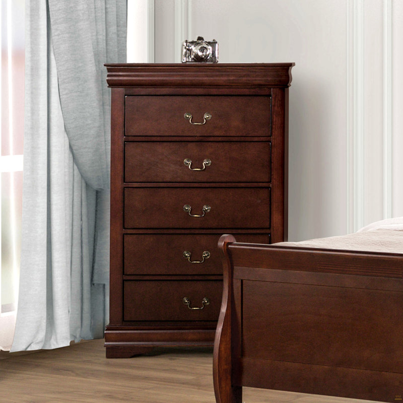 Commode avec étagère à poussière, Cerisier