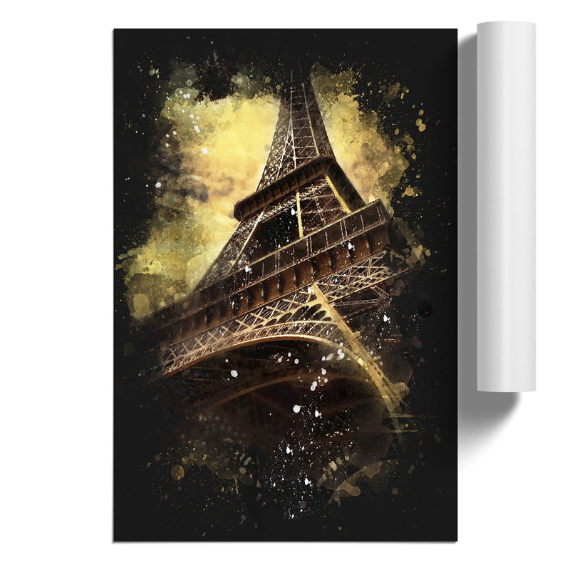 Eiffel Tower Vol.7 Paint Splash - No Frame Print, 30cm H x 21cm W x 0.1cm D