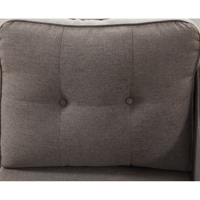 Composant de siège modulaire réversible l 105,9 po Kirkham, Velours gris foncé