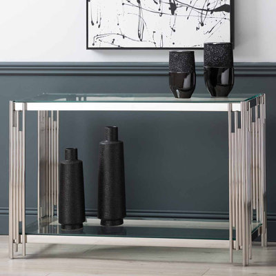 Console Table for Hallway Living Room Furniture, Slim Entryway Table with Shelf Space