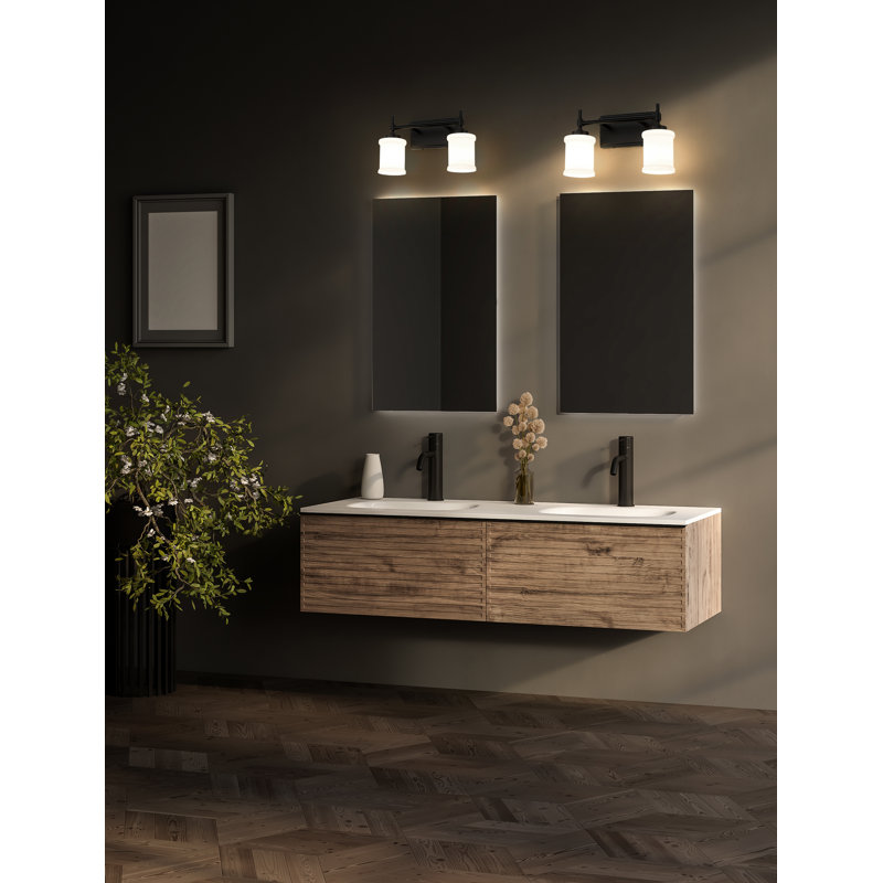 Cadoc 2 Light Vanity, Matte Black