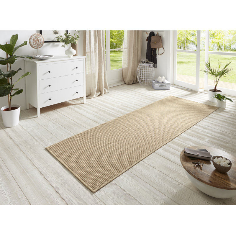 Nature 600 Machine Woven Beige Indoor / Outdoor Rug, Runner 80 x 450 cm