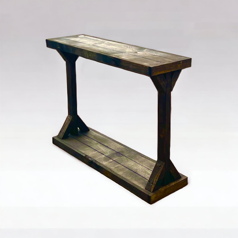 Solid Wood Console Table, Dark Walnut, 29" H x 35.5" W x 10.75" D