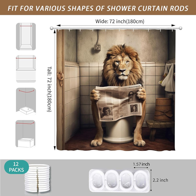 Ensemble de rideau de douche Farmhouse