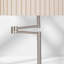 155cm Satin Silver Swing Arm Floor Lamp