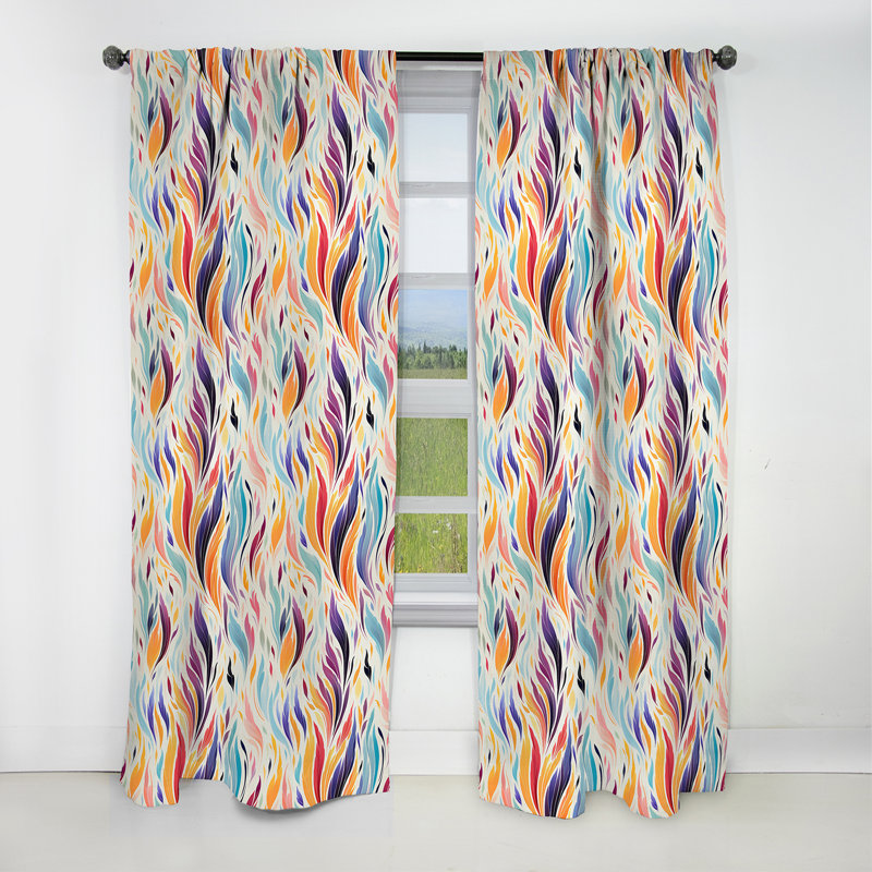 Ikat mauve et fantaisiste - rideau ikat - rideau occultant ikat - 1 panneaux, L 52 po x L 120 po