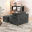 Fauteuil d'appoint rembourré avec repose-pieds en chenille-1056189597