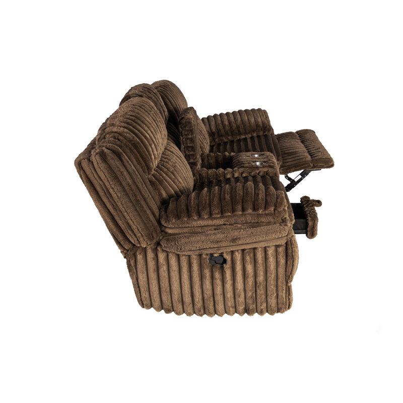 Causeuse inclinable avec boîte de rangement Living, Chocolat