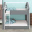 Lit de maison moderne avec tiroirs de rangement, tablettes et conception compacte-386572796