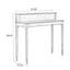 Console ronde en bois de noyer massif-1885759897
