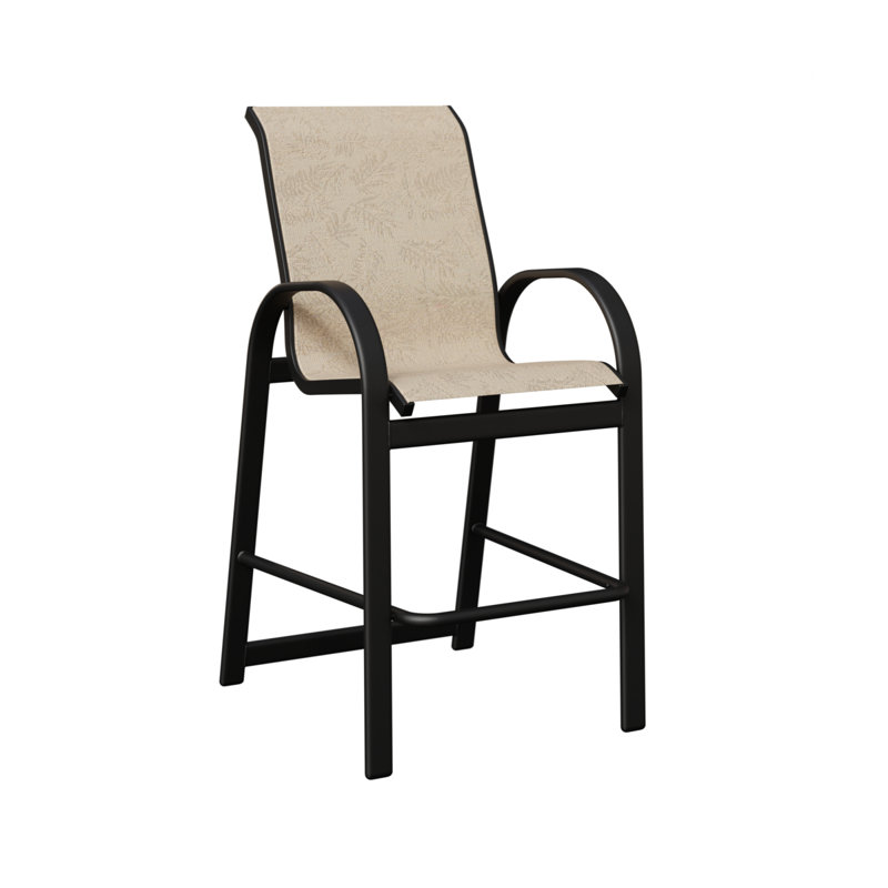 Fauteuil de bar berlinois Berlin Gardens, Noir mat, Feuillage tropical