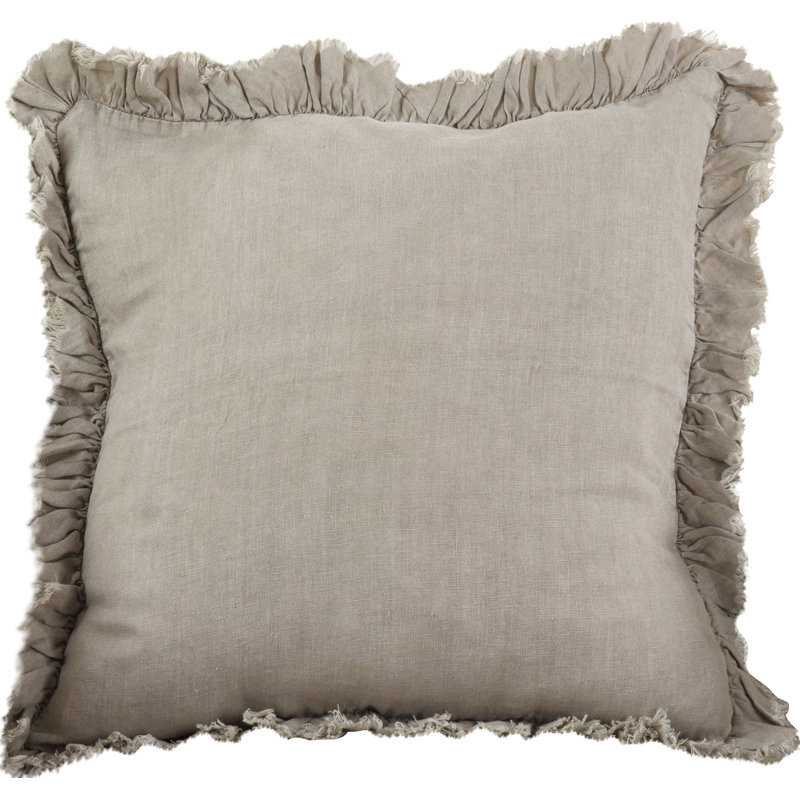 Housse et insert de coussin carré Leona, Naturel, H 20 po x l 20 po