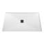 Receveur de douche d'angle Streamline GSRB-670-668 de 152,4 cm x 91,4 cm (60 po x 36 po) en surface solide blanc mat avec bonde centrale