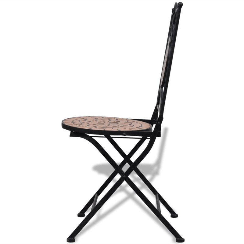 Ensemble bistro 2 personnes Steffey, Terra Cotta, 27.6" H x 23.6" W x 23.6" D