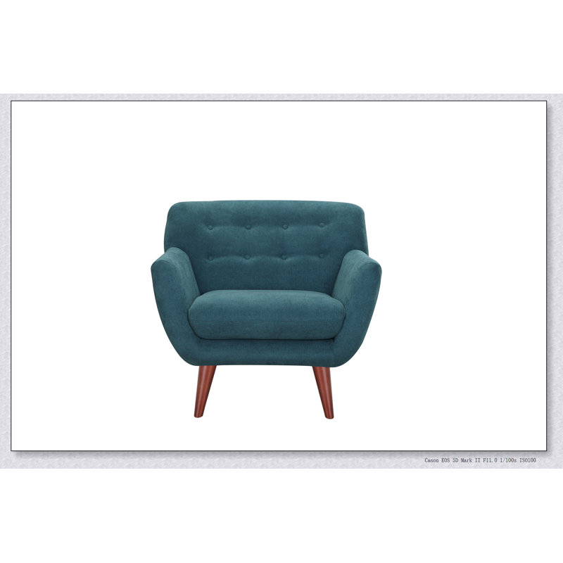 Chaise BRENNA, Mélange de polyester bleu sarcelle
