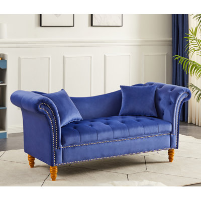 Repose-pieds de rangement rectangulaire en velours Jalinqua