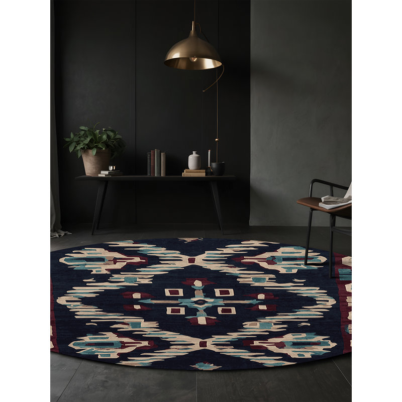 Machine Washable Area Rug, Round 3'