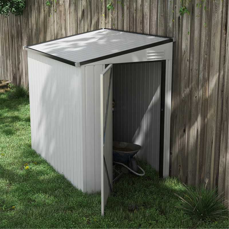 Remise de rangement extérieure en métal, H 72,75 po x l 51,25 po x P 75,5 po