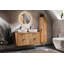 Steck 802cm Wall Mounted Single Bathroom Vanity Base Only in Oak