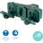 Philips 3-Outlet Grounded Outdoor Wall Tap with Covers, Green, SPS1631G/37