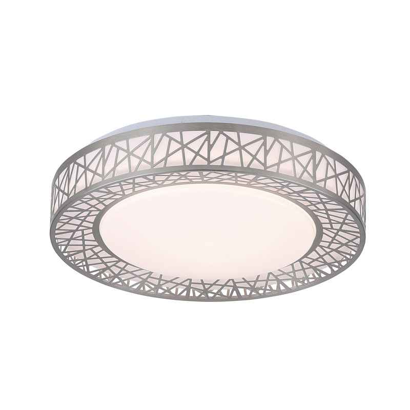 Chic Iron Bird's Nest LED Ceiling Light 5-Class Dimmble, Brushed Nickel, 3.5" H x 12" W x 12" D
