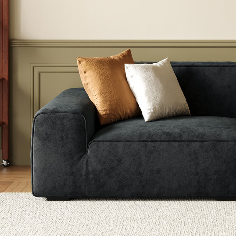 118.11" 100% Polyester Modular Sofa cushion couch, Black, 5