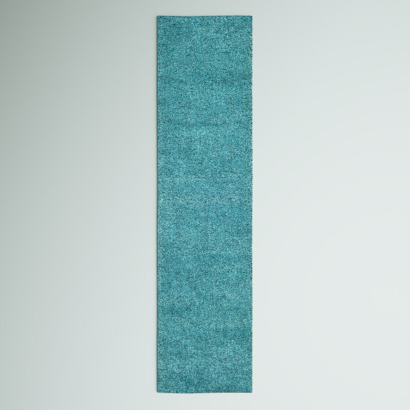 Delane Aqua Blue Area Rug, Runner 2' x 12'