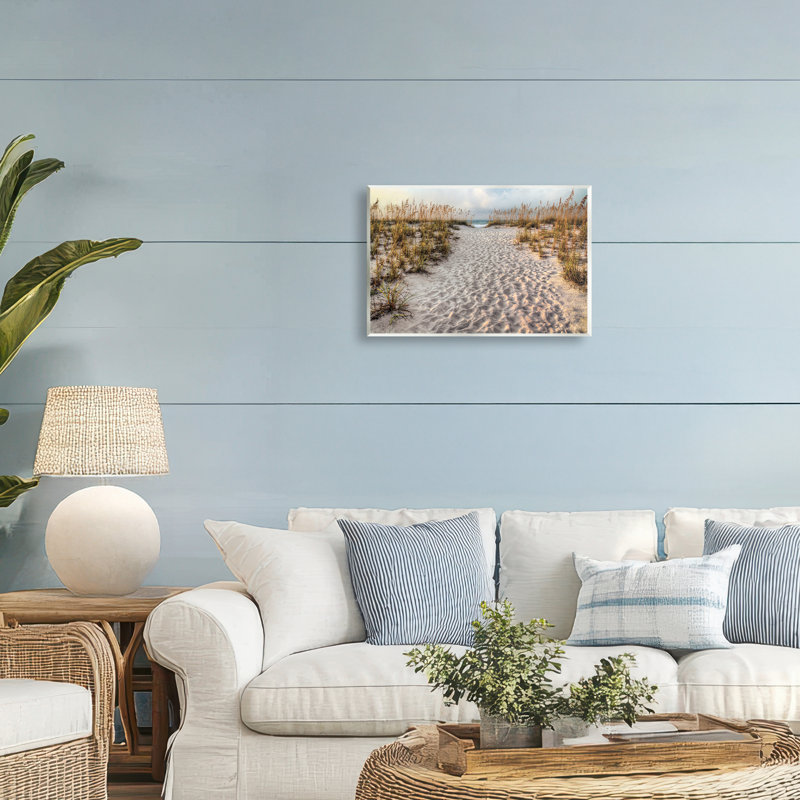 Chemin vers la plage, plaque murale empreintes de pas, design par Michael Cahill, H 10 po x l 15 po