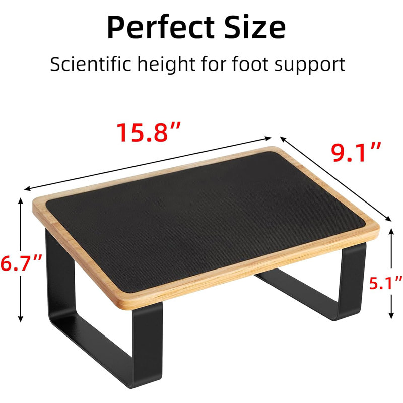 Repose-pieds pour dessous de bureau au travail, nouvelle mise à jour en bois
