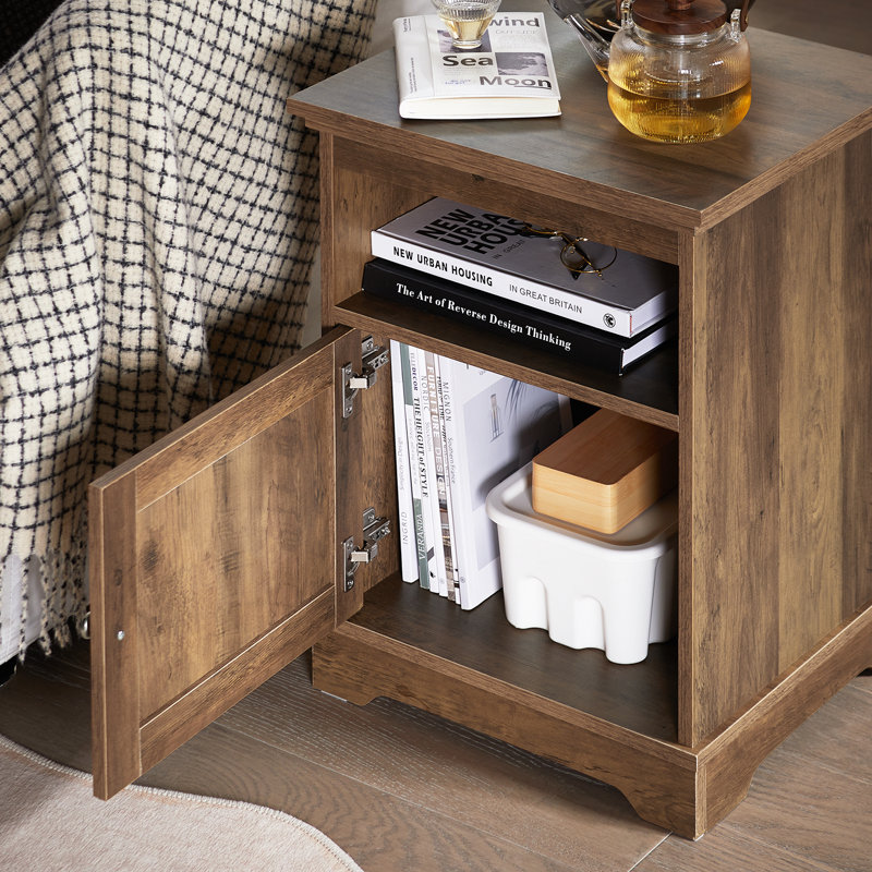 58cm W Manufactured Wood Bedside Table