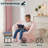  x Pod Curved Back Kids Bean Bag Chair, Soft Plush Lounge Seat for Bedroom or Playroom, Blush-1076036287-1076036283
