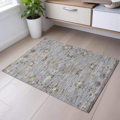 Premium Machine Washable Gurubaksh AMF1156 Floral Rug