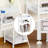 3-Tier Printer Stand With Vinyl Storage Shelf, Multi-Functional Side Table For Record Player, Office Equipment, And Books, Sturdy Metal Frame And Wooden Boards, Space-Saving Design