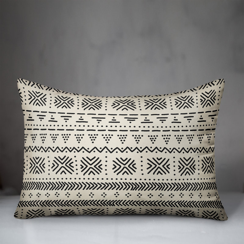 Mudcloth Outdoor Reversible Throw Pillow