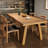 Brown Rectangular Solid Wood Dining Table-1915042661